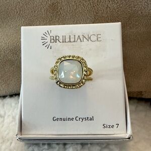Gold Crystal Ring by Brilliance